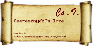 Cseresznyés Imre névjegykártya