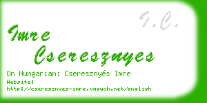 imre cseresznyes business card
