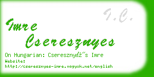 imre cseresznyes business card